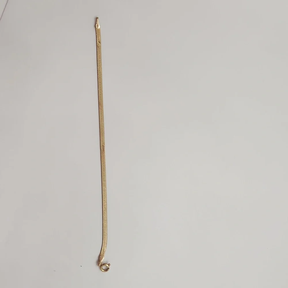 Vintage 14k Herringbone bracelet - Picture 7 of 8